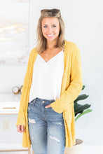 Load image into Gallery viewer, Tell Somebody Light Mustard Yellow Popcorn Cardigan
