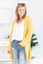 Load image into Gallery viewer, Tell Somebody Light Mustard Yellow Popcorn Cardigan
