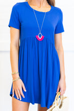 Load image into Gallery viewer, Playful Playlist Royal Blue Babydoll Dress
