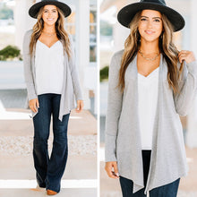 Load image into Gallery viewer, Undeniable Heather Gray Classic Cardigan
