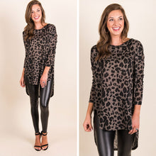 Load image into Gallery viewer, Get It And Go Leopard Tunic, Black-Gray
