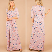 Load image into Gallery viewer, Dreamland Pink Floral Maxi Dress

