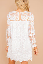 Load image into Gallery viewer, Leave An Impression Ivory White Lace Dress
