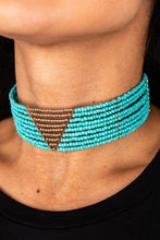 Load image into Gallery viewer, Go Bold Or Go Home Choker, Turquoise
