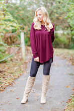 Load image into Gallery viewer, Easy Like Sunday Wine Red Tunic
