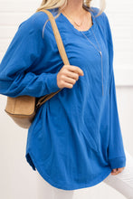 Load image into Gallery viewer, Easy Like Sunday Cobalt Blue Tunic
