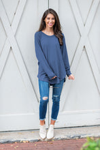 Load image into Gallery viewer, Easy Like Sunday Denim Blue Tunic
