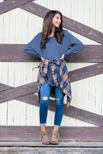 Load image into Gallery viewer, Easy Like Sunday Denim Blue Tunic

