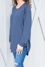 Load image into Gallery viewer, Easy Like Sunday Denim Blue Tunic
