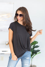 Load image into Gallery viewer, Hold You Dear Black Knotted Top
