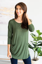 Load image into Gallery viewer, Medley In Love Olive Green Pocket Tunic
