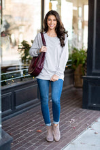 Load image into Gallery viewer, Slouchy Dolman Heather Gray Long Sleeve Tunic
