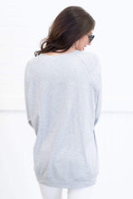 Load image into Gallery viewer, Slouchy Dolman Heather Gray Long Sleeve Tunic
