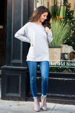 Load image into Gallery viewer, Slouchy Dolman Heather Gray Long Sleeve Tunic
