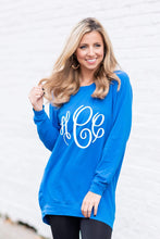 Load image into Gallery viewer, Slouchy Dolman Cobalt Blue Long Sleeve Tunic
