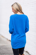 Load image into Gallery viewer, Slouchy Dolman Cobalt Blue Long Sleeve Tunic
