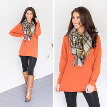 Load image into Gallery viewer, Slouchy Dolman Rust Orange Long Sleeve Tunic
