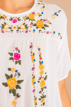 Load image into Gallery viewer, On the Border Ivory White Embroidered Dress
