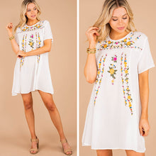Load image into Gallery viewer, On the Border Ivory White Embroidered Dress
