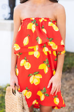 Load image into Gallery viewer, The Pippa Dress, Red-Lemon
