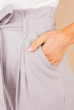 Load image into Gallery viewer, Follow The Leader Gray Paperbag Waist Jumpsuit
