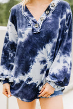 Load image into Gallery viewer, You're A Winner Navy Blue Tie Dye Top
