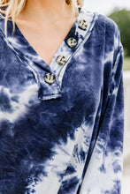Load image into Gallery viewer, You're A Winner Navy Blue Tie Dye Top
