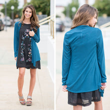 Load image into Gallery viewer, Undeniable Teal Blue Classic Cardigan
