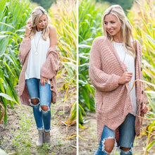 Load image into Gallery viewer, Created Comfort Blush Pink Chenille Cardigan
