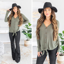 Load image into Gallery viewer, Find Your Place Olive Green Top
