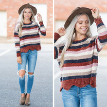 Load image into Gallery viewer, Cute To Cuddle Brick Red Chenille Sweater
