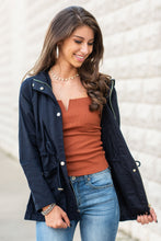 Load image into Gallery viewer, Change Of Plans Navy Blue Cargo Jacket
