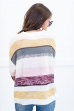 Load image into Gallery viewer, Electric Charge Mustard Yellow Striped Sweater
