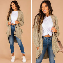 Load image into Gallery viewer, Created Comfort Light Olive Green Cardigan

