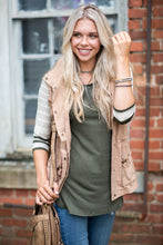 Load image into Gallery viewer, The Time Is Now Taupe Brown Utility Vest
