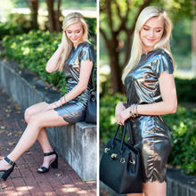 Load image into Gallery viewer, Keep It Glamourous Dress, Silver
