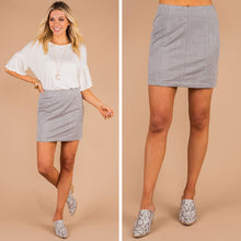 Load image into Gallery viewer, Sleek And Sweet Gray Denim Skirt
