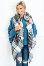 Load image into Gallery viewer, Coffee Break Scarf, White-Blue
