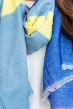 Load image into Gallery viewer, Let's Get Going Scarf, Neon Blue-Multi
