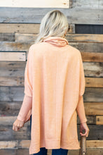 Load image into Gallery viewer, Feeling So Chipper Sherbert Orange Cowl Neck Sweater
