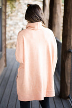 Load image into Gallery viewer, Feeling So Chipper Sherbert Orange Cowl Neck Sweater
