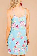Load image into Gallery viewer, More Than You Know Teal Blue Floral Dress
