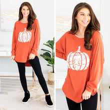 Load image into Gallery viewer, Pumpkin Patch Rust Orange Graphic Tunic
