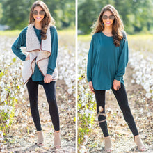 Load image into Gallery viewer, Easy Like Sunday Dark Teal Blue Tunic
