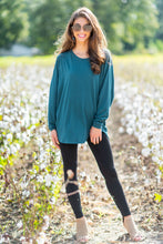 Load image into Gallery viewer, Easy Like Sunday Dark Teal Blue Tunic
