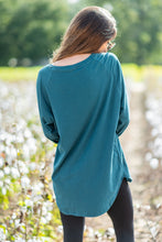 Load image into Gallery viewer, Easy Like Sunday Dark Teal Blue Tunic
