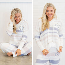 Load image into Gallery viewer, Wonderful Winter Pullover, White-Periwinkle
