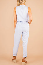 Load image into Gallery viewer, Feeling Fun Light Wash Chambray Sleeveless Jumpsuit
