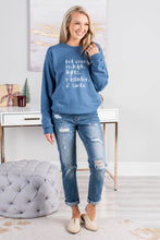 Load image into Gallery viewer, Christmas Magic Indigo Blue Graphic Sweatshirt
