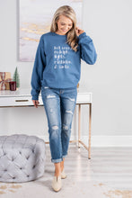 Load image into Gallery viewer, Christmas Magic Indigo Blue Graphic Sweatshirt
